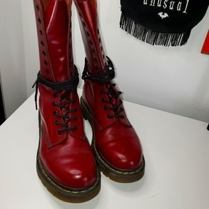 Red Mid Calf Dr. Martens